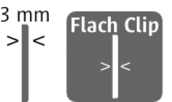Flach Clip Hinweis